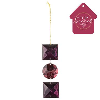 Set 2 adorno joya 10 cm morado