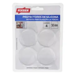 FIXSER - Protector Tope De Puerta Adhesivo Amortiguador Ruido 4 Unidades