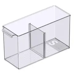 JUST HOME COLLECTION - Caja organizadora transparente 10,2x26,9x15 cm