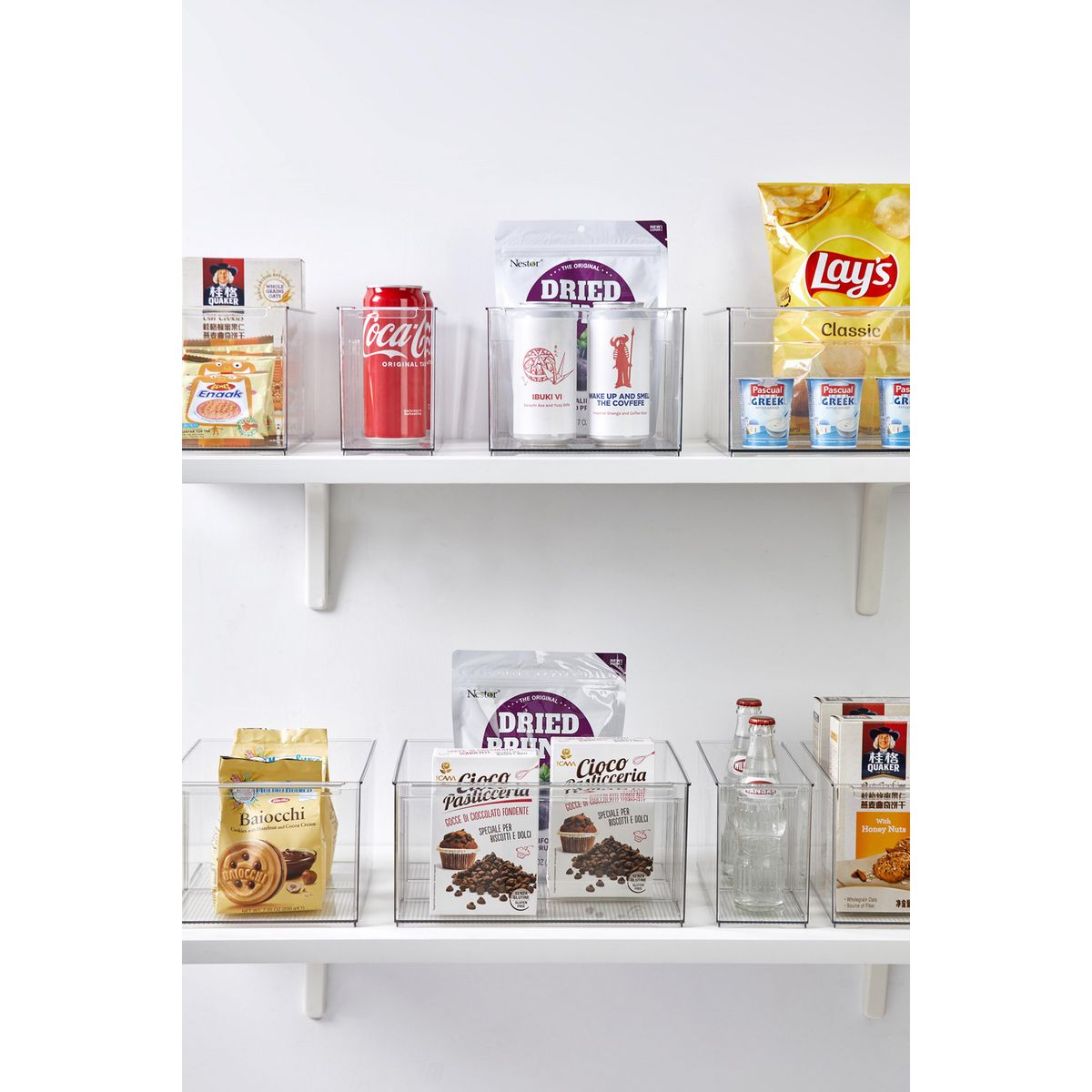 JUST HOME COLLECTION - Caja organizadora transparente 15,2x26,9x15 cm