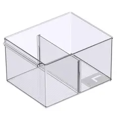 JUST HOME COLLECTION - Caja organizadora transparente 20,3x26,9x15 cm