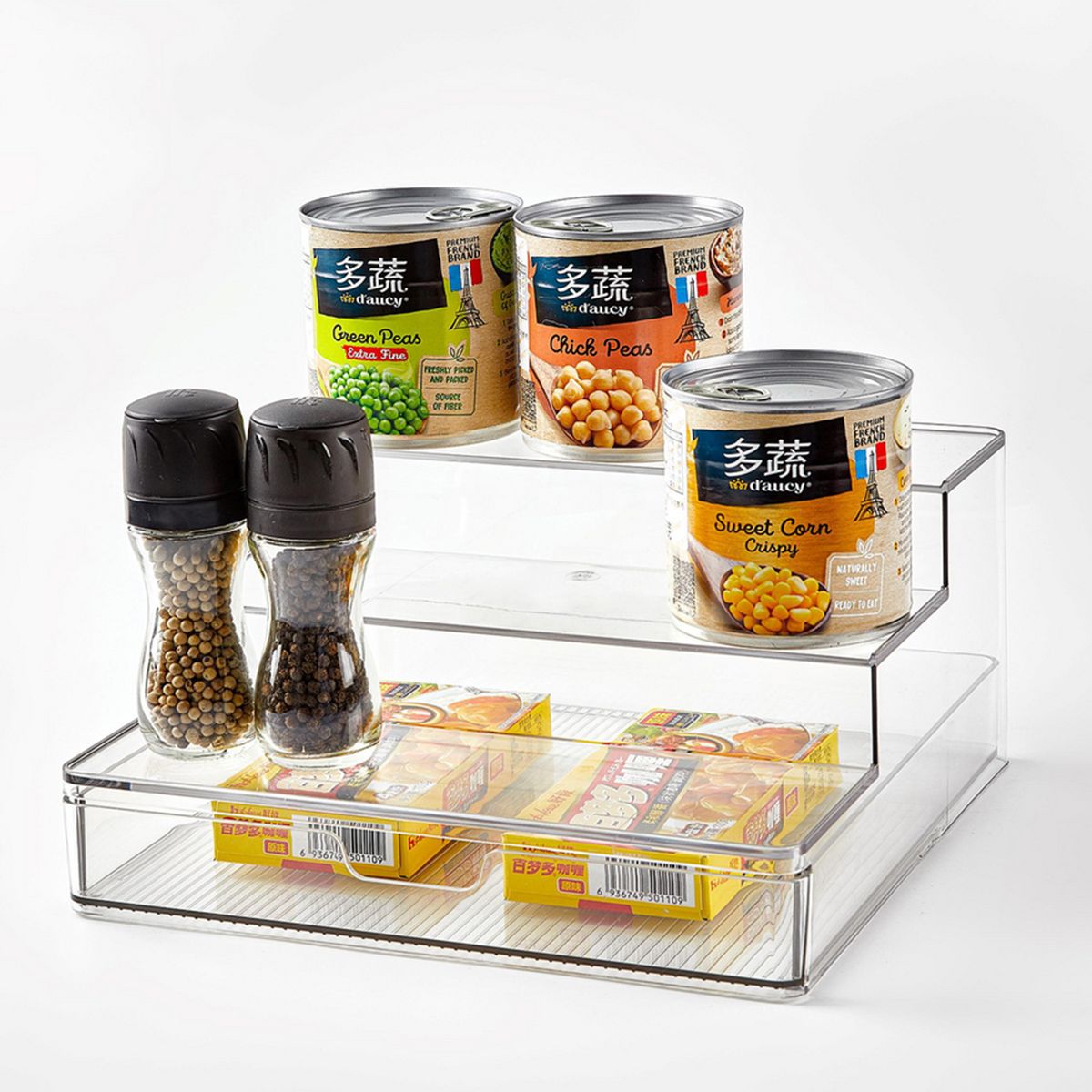 JUST HOME COLLECTION - Organizador de especieros 3 niveles 26,7x26,7x13 cm