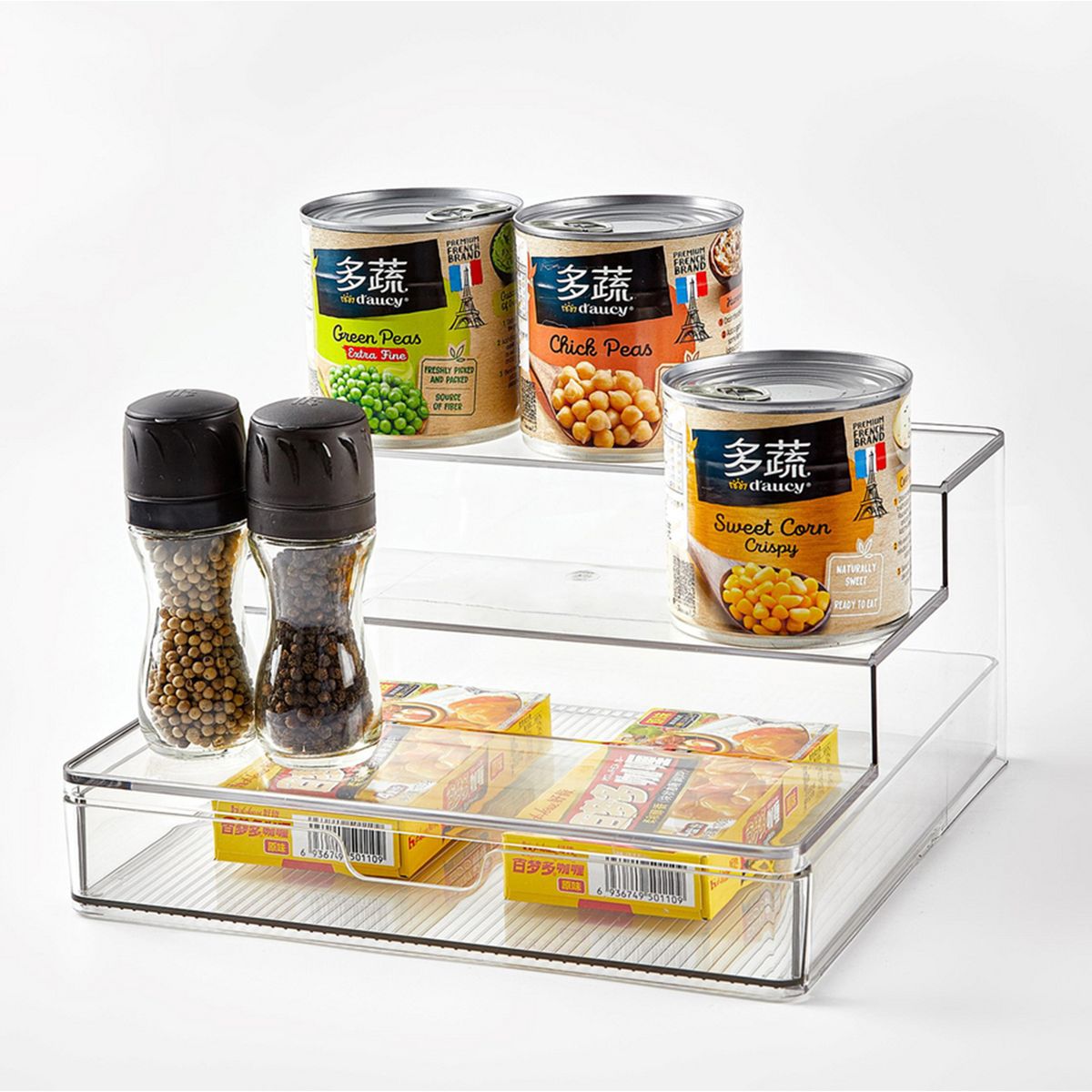 JUST HOME COLLECTION - Organizador de especieros 3 niveles 26,7x26,7x13 cm