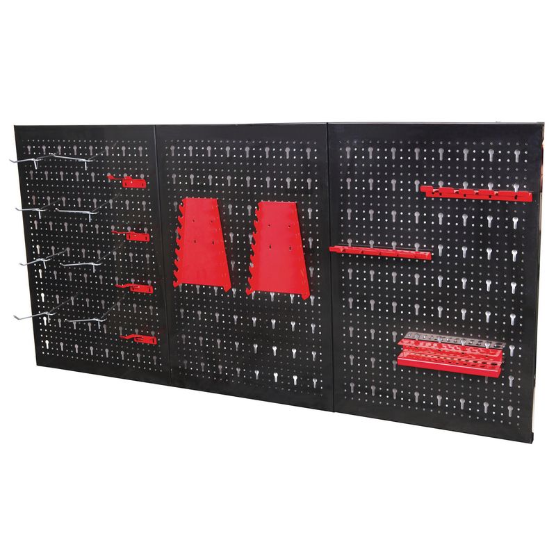 BAUKER - Panel 17,5x64cm con 17 ganchos