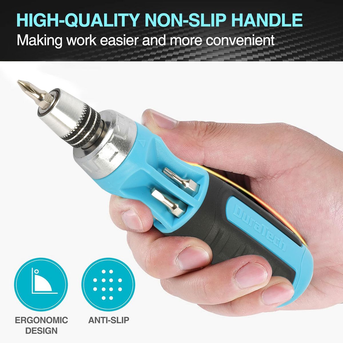 DURATECH - Destornillador ratchet 14 en 1