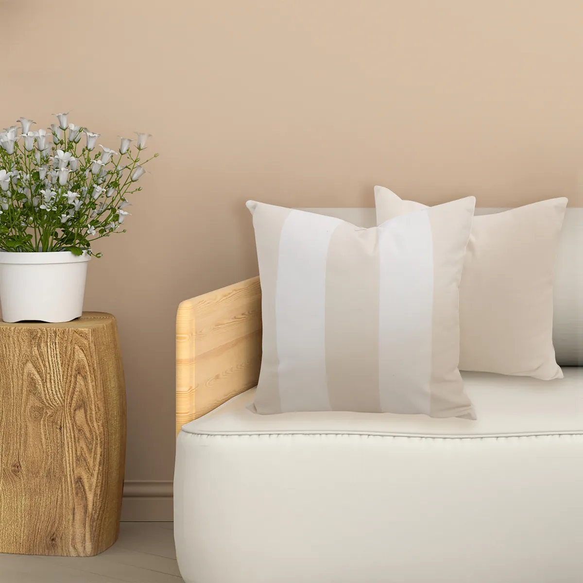 JUST HOME COLLECTION - Pack 2 Cojines Beige 45x45 cm