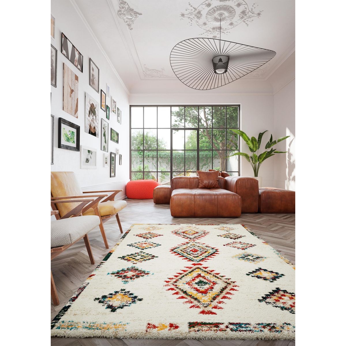 JUST HOME COLLECTION - Alfombra Grande Sherpa 240x340 cm Polipropileno Multicolor