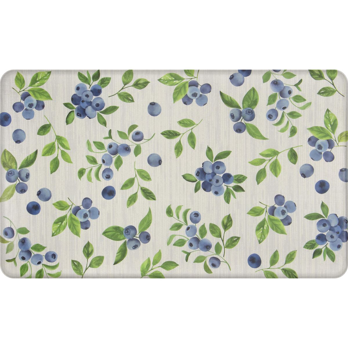 JUST HOME COLLECTION - Limpiapiés Floreado 45x75 cm PVC Gris/Azul/Verde