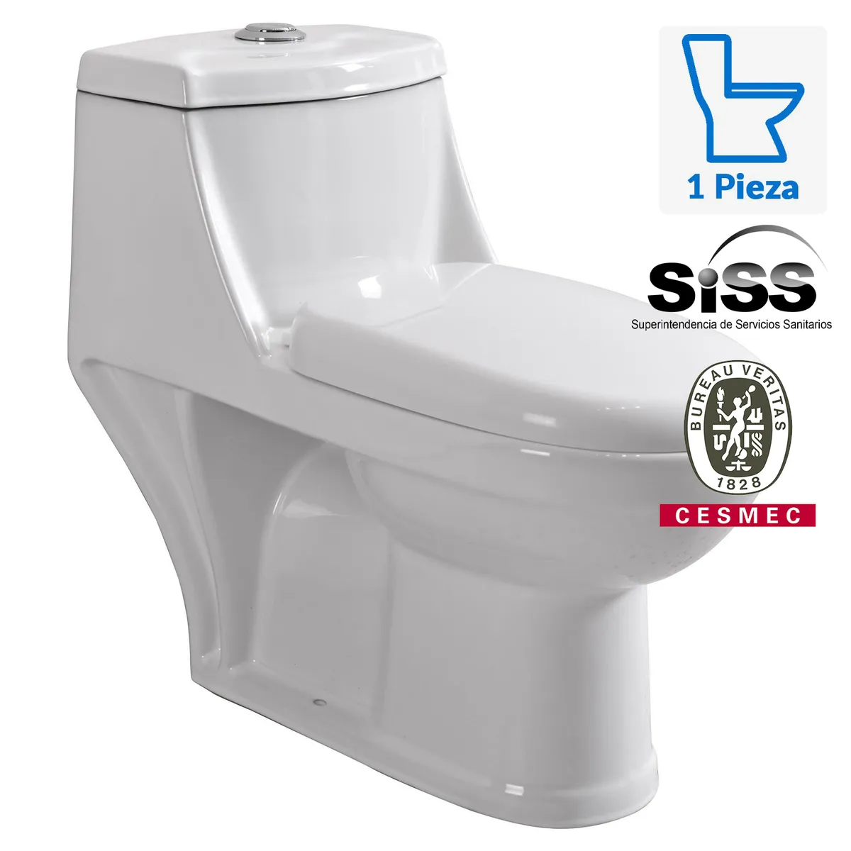 SENSI DACQUA - Sanitario One piece a Piso 20,5 cm 7 Litros Prato Blanco