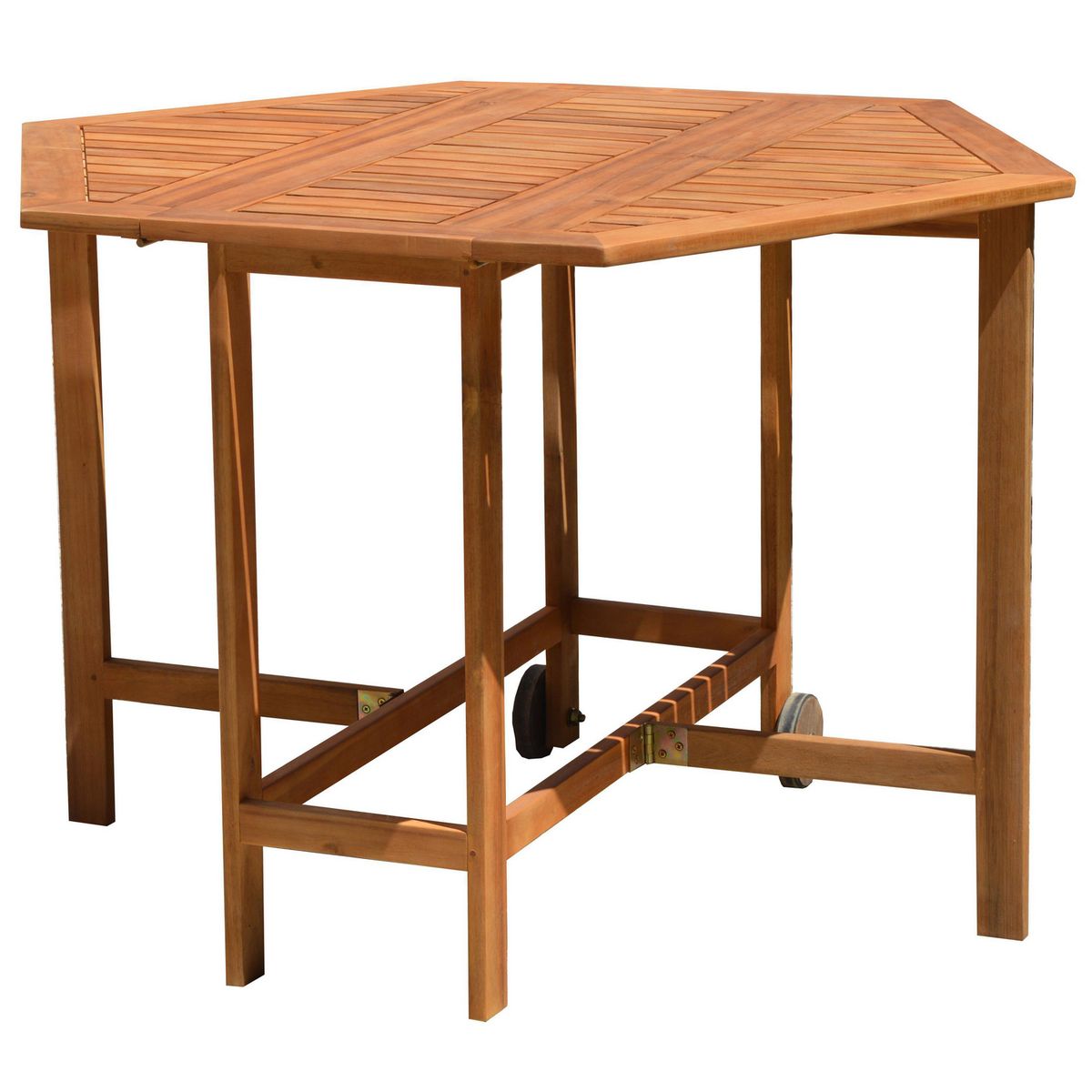 JUST HOME COLLECTION - Mesa para Balcón Rectangular Madera 112x96x74 cm Café