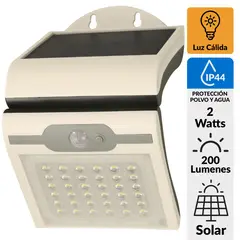 HALUX - Reflector Solar con Sensor Trío 2 W IP44 200 lm Luz Cálida