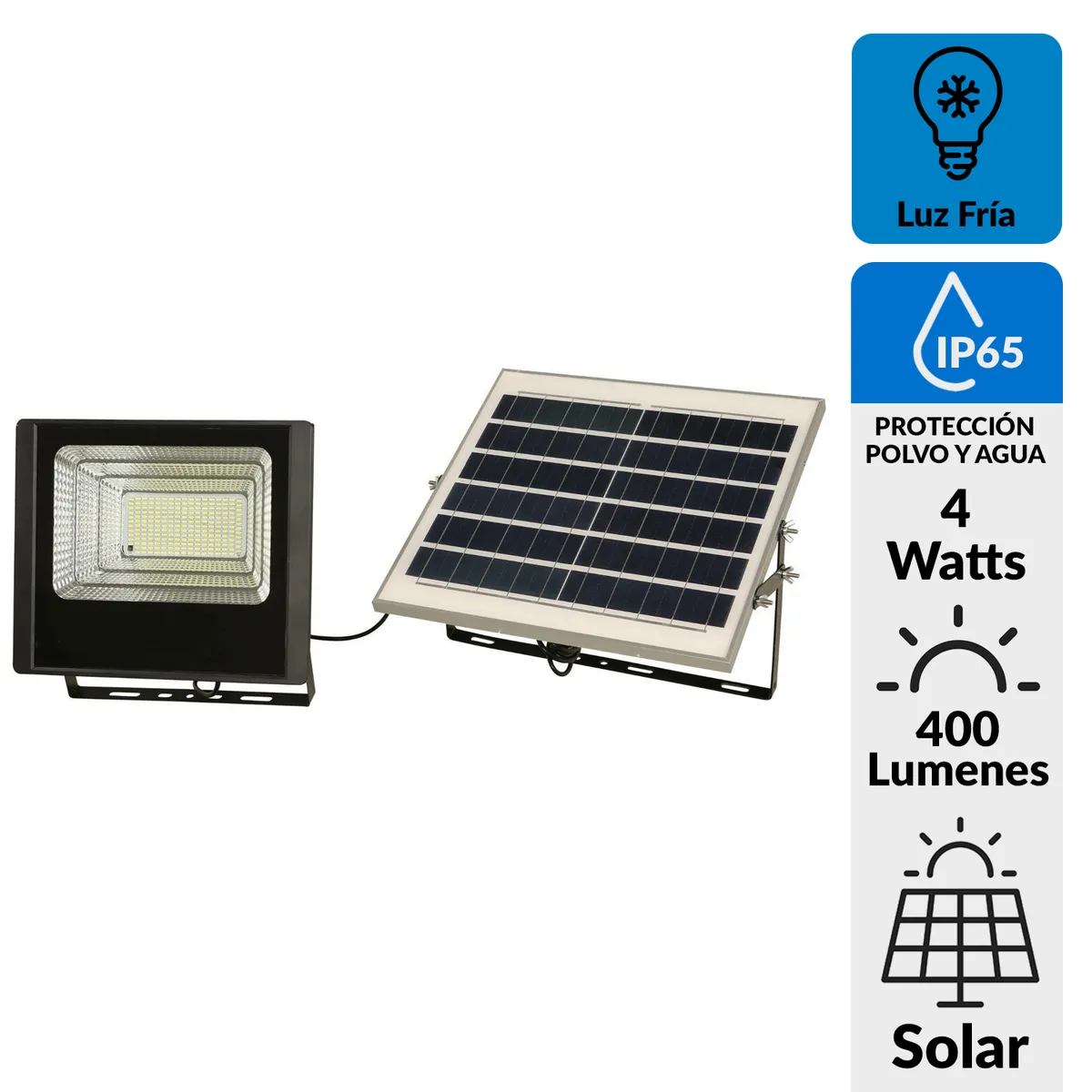 HALUX - Reflector Solar 4 W IP 65 400 lm Luz Fría