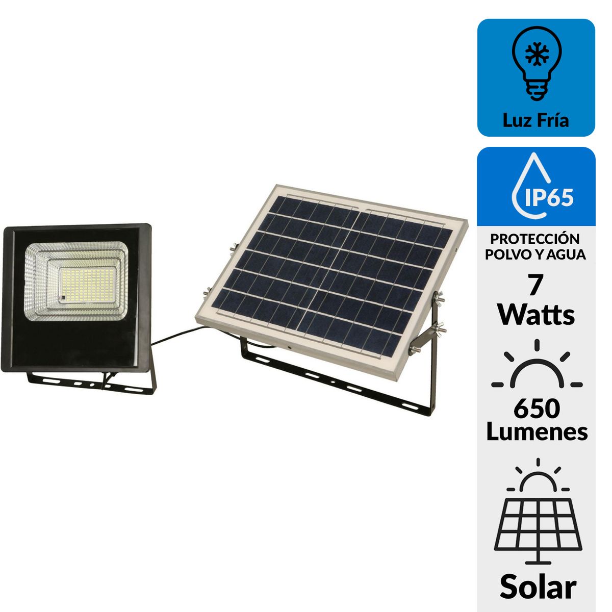 HALUX - Reflector Solar 7 W IP 65 650 lm Luz Fría