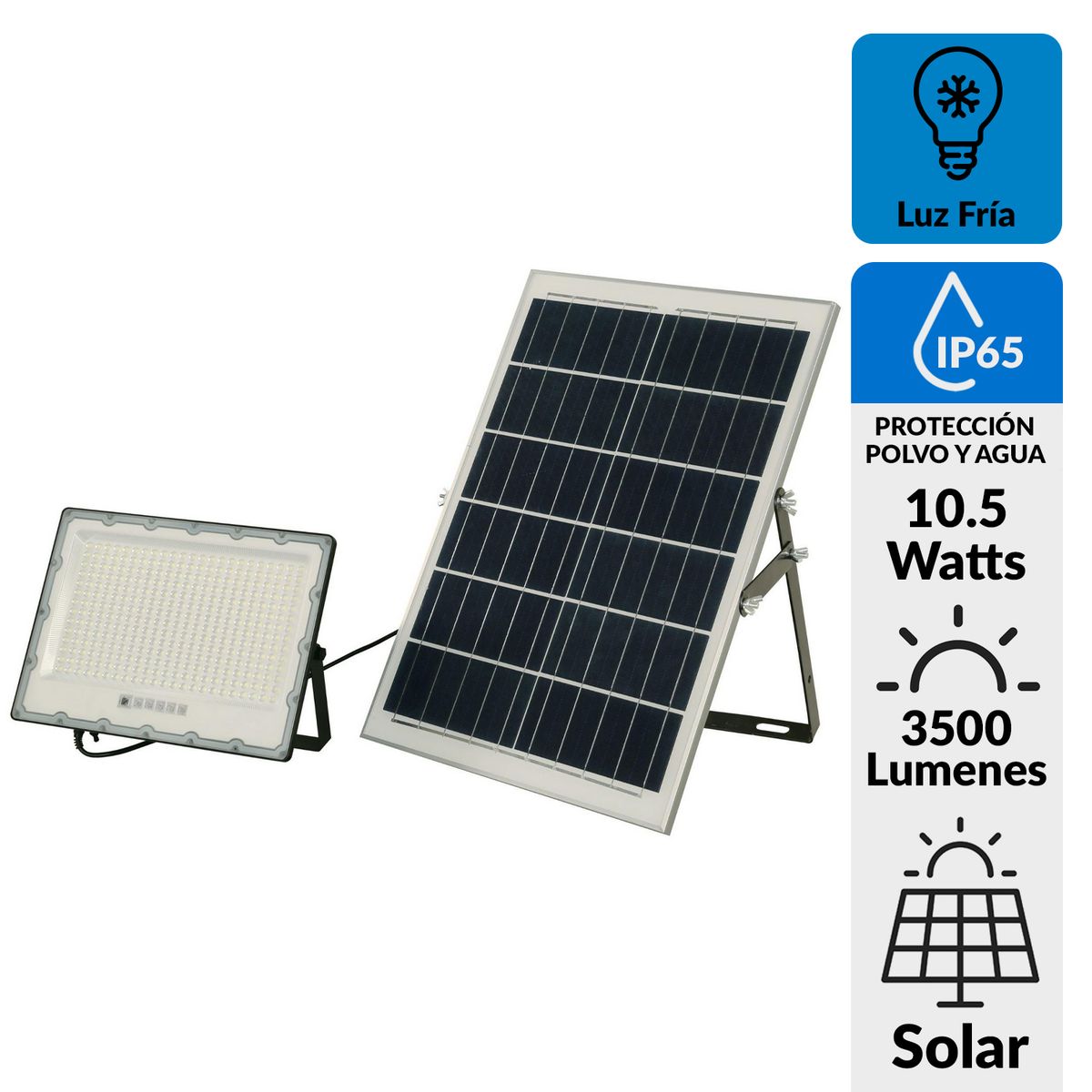 HALUX - Reflector Solar Top 10.5 W IP 65 3500 lm Luz Fría