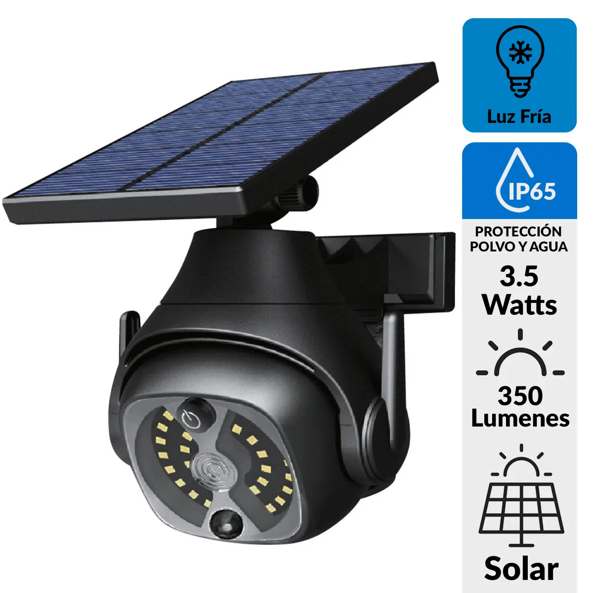 HALUX - Reflector Solar Cámara con Sensor 3.5 W IP 65 350 lm Luz Fría