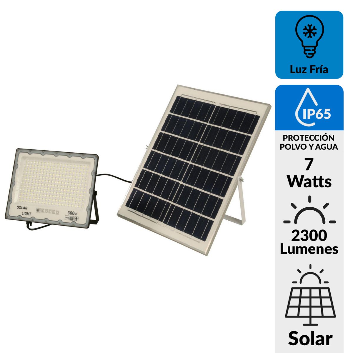 HALUX - Reflector Solar Top 7 W IP 65 2300 lm Luz Fría