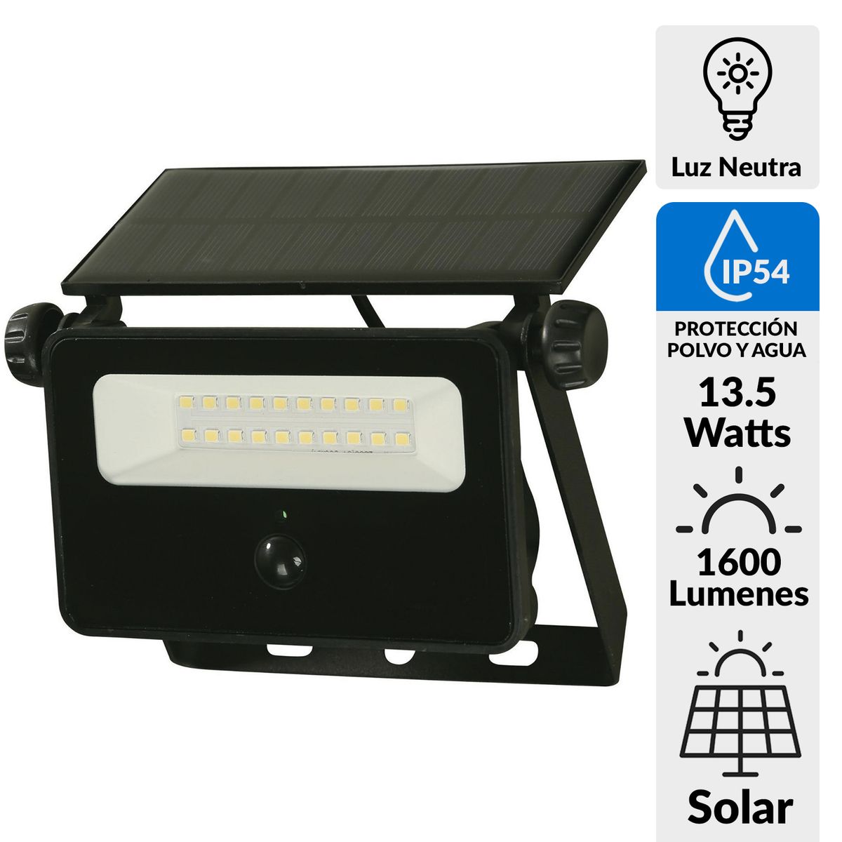 HALUX - Reflector Solar 13.5 W IP 54 1600 lm Luz Neutro