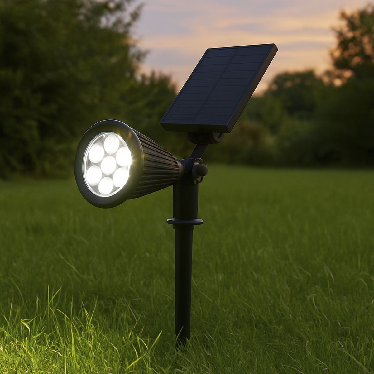 JUST HOME COLLECTION - Estaca Solar Led RGB IP44 10 lúmenes con control para Luz Multicolor