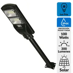 HALUX - Lámpara Poste de Calle Led Solar con Control 100 W IP44 300 lm Luz Fría