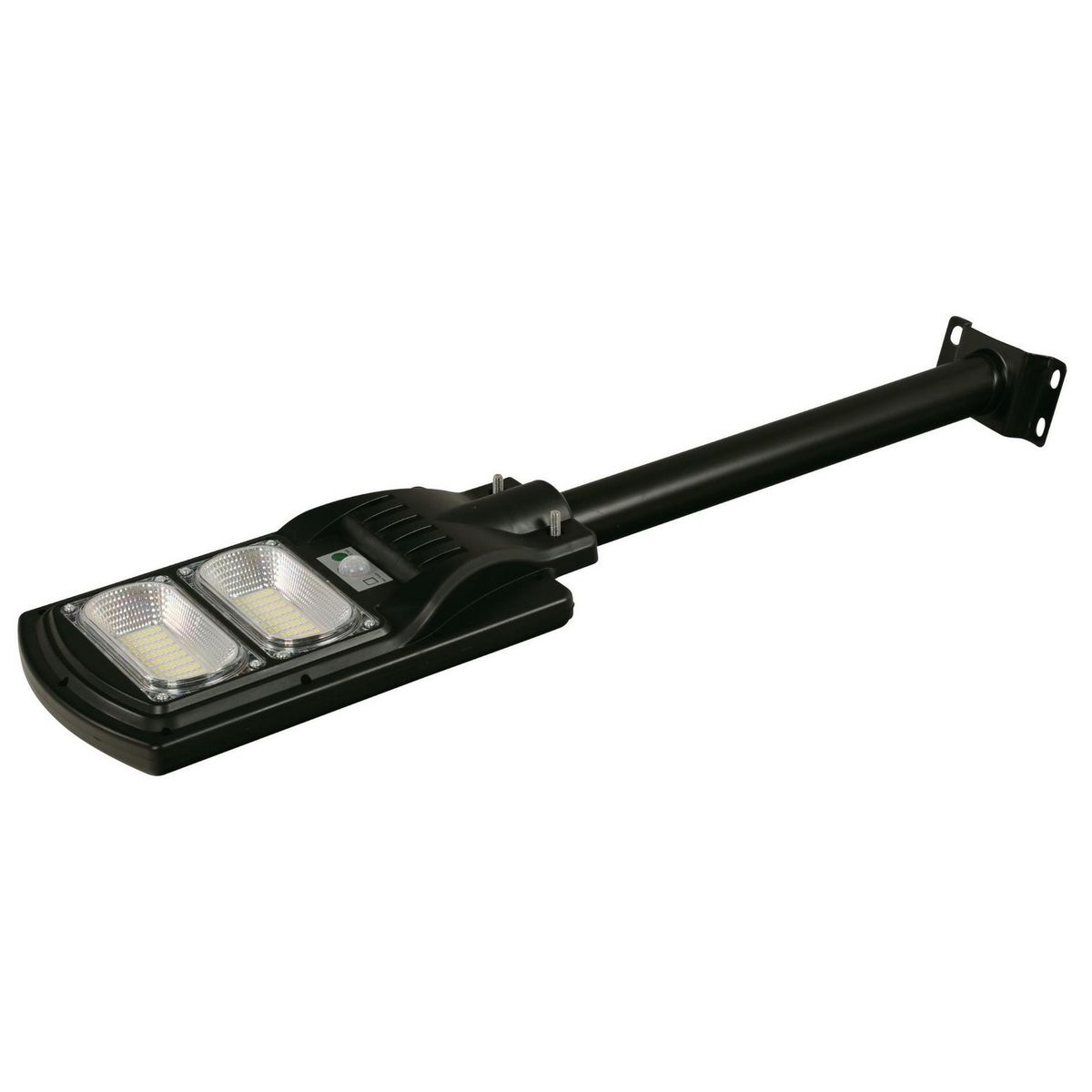 HALUX - Lámpara Poste de Calle Led Solar con Control Luz Fría Negro 100W