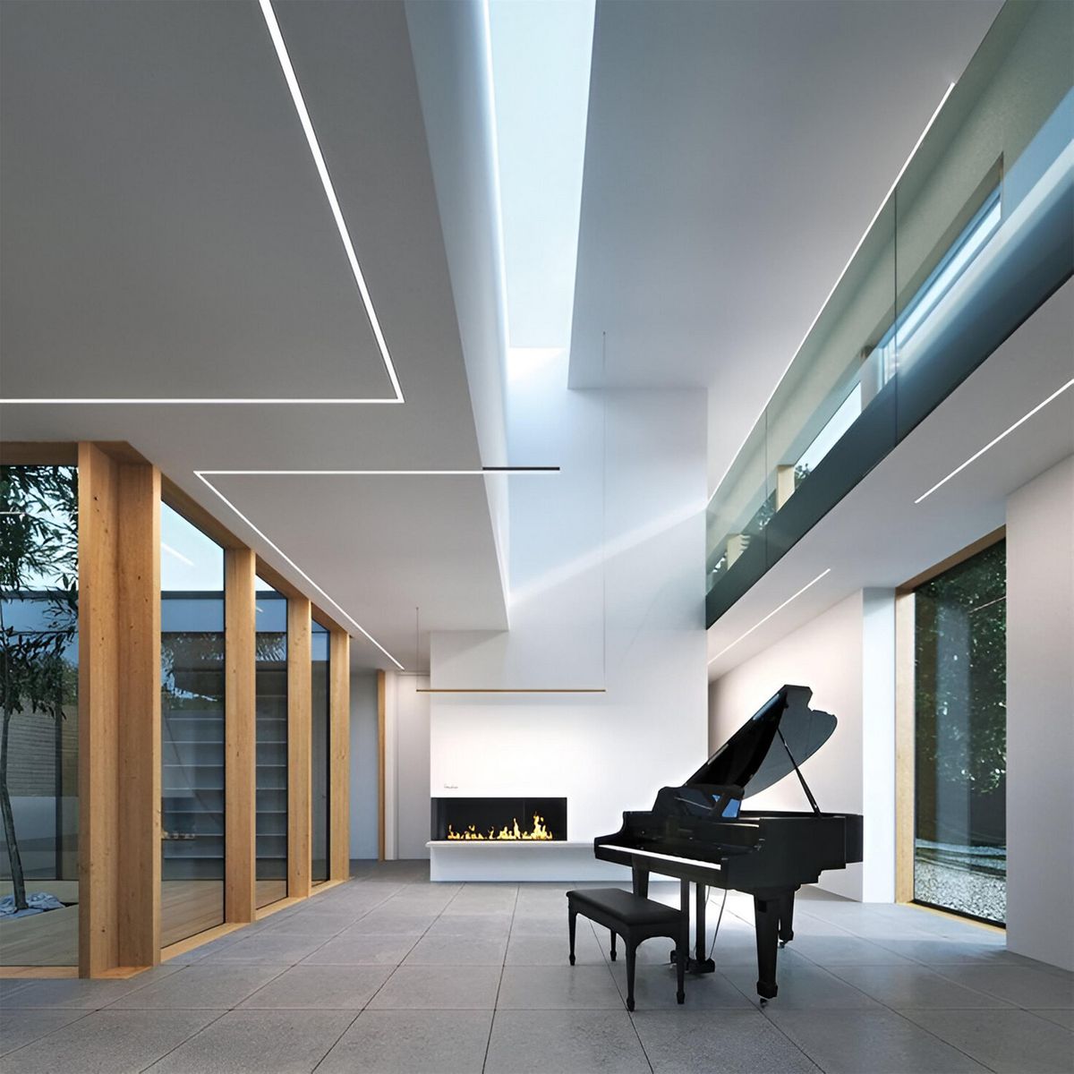 DAIRU - Kit Perfiles Aluminio Sobremesa/Colgante Negro 1m