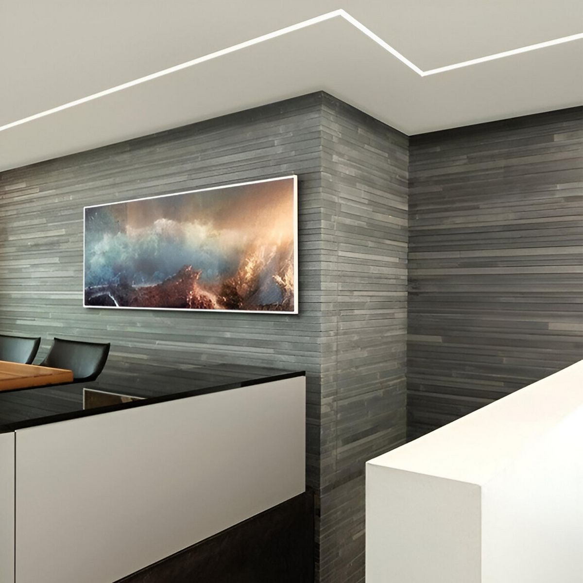 DAIRU - Kit Perfil Aluminio Blanco 1 Metro Sobremesa/Colgante