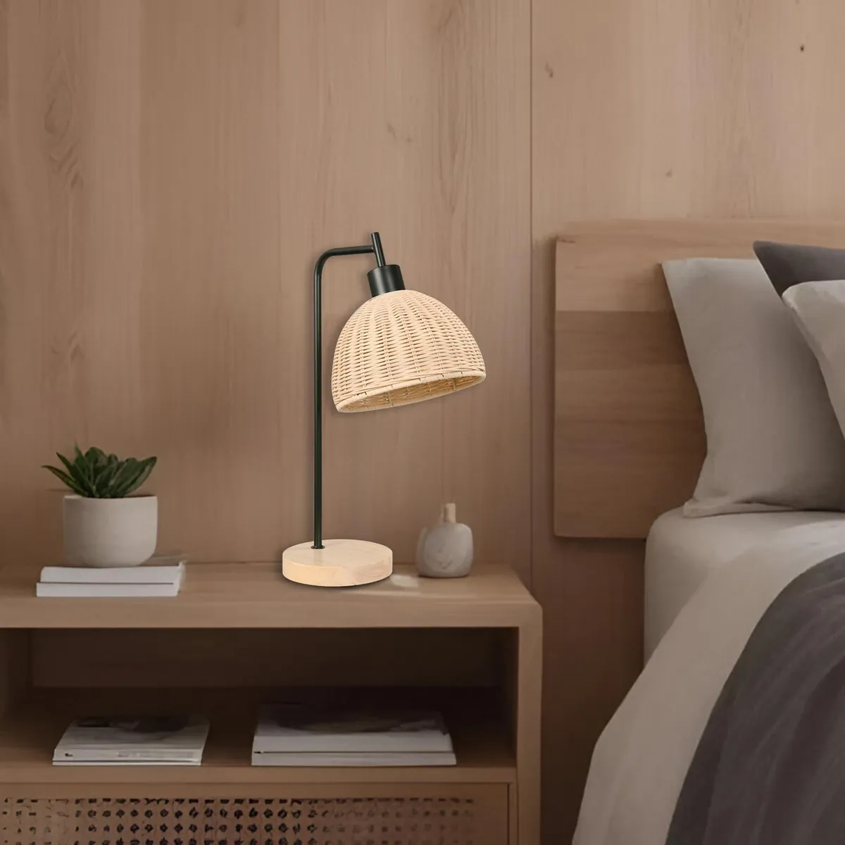 JUST HOME COLLECTION - Lámpara Mesa Sala Beige 20x46 cm