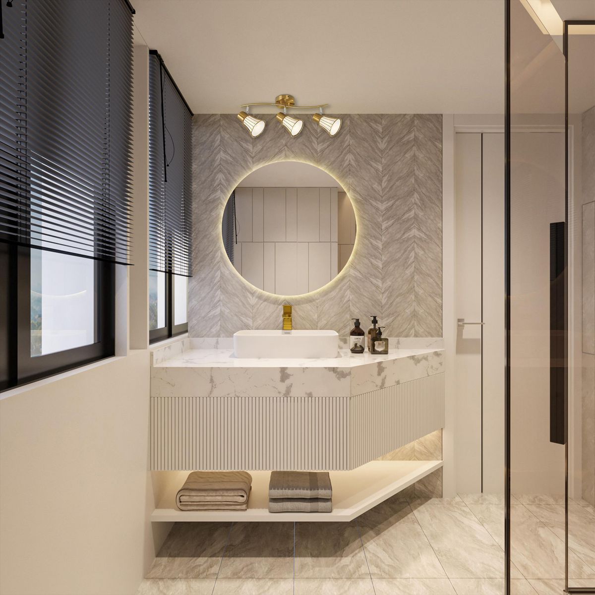 JUST HOME COLLECTION - Barra Led Bronce Café