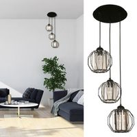 Lámpara Colgante Metal Negro