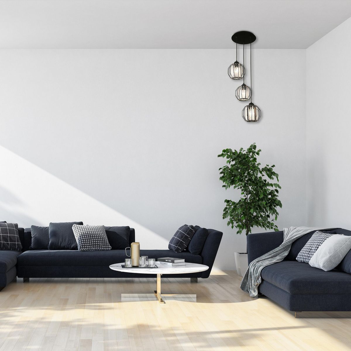 JUST HOME COLLECTION - Lámpara Colgante Metal Negro