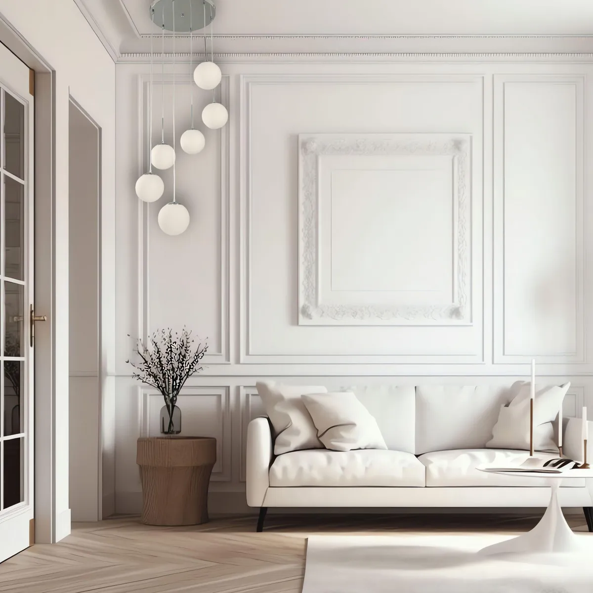 JUST HOME COLLECTION - Lámpara Colgante Cristal Blanco