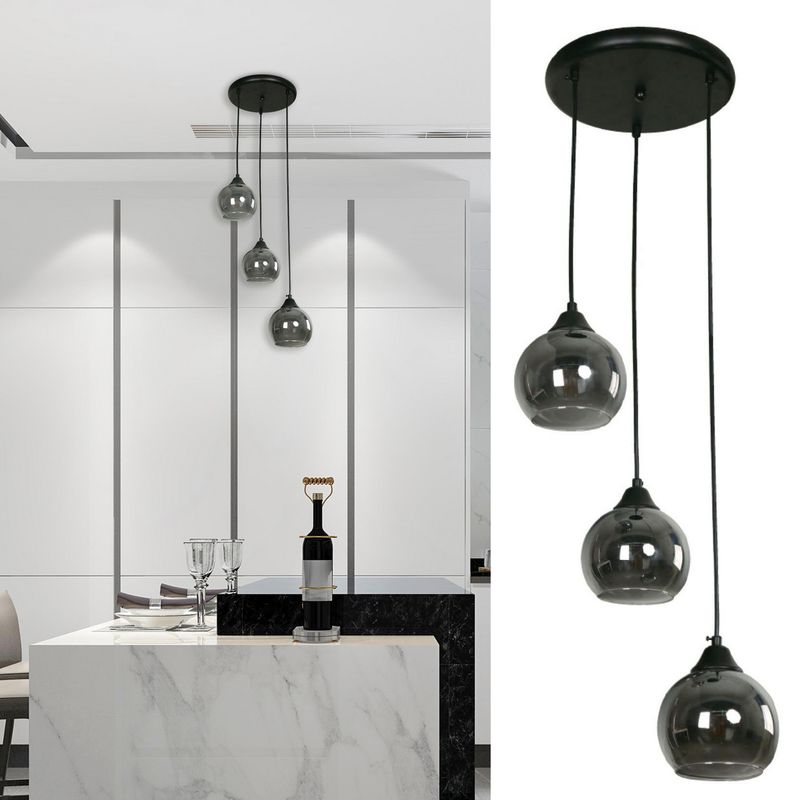 JUST HOME COLLECTION - Lámpara Colgar Cessati 3L E27 Negro