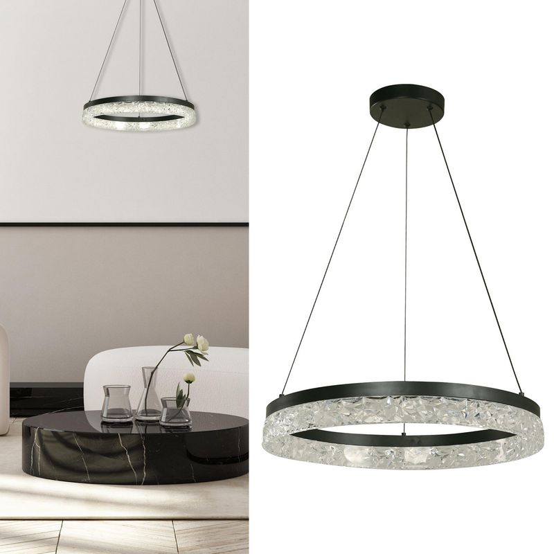 JUST HOME COLLECTION - Lámpara Colgante Metal Negro 50 cm