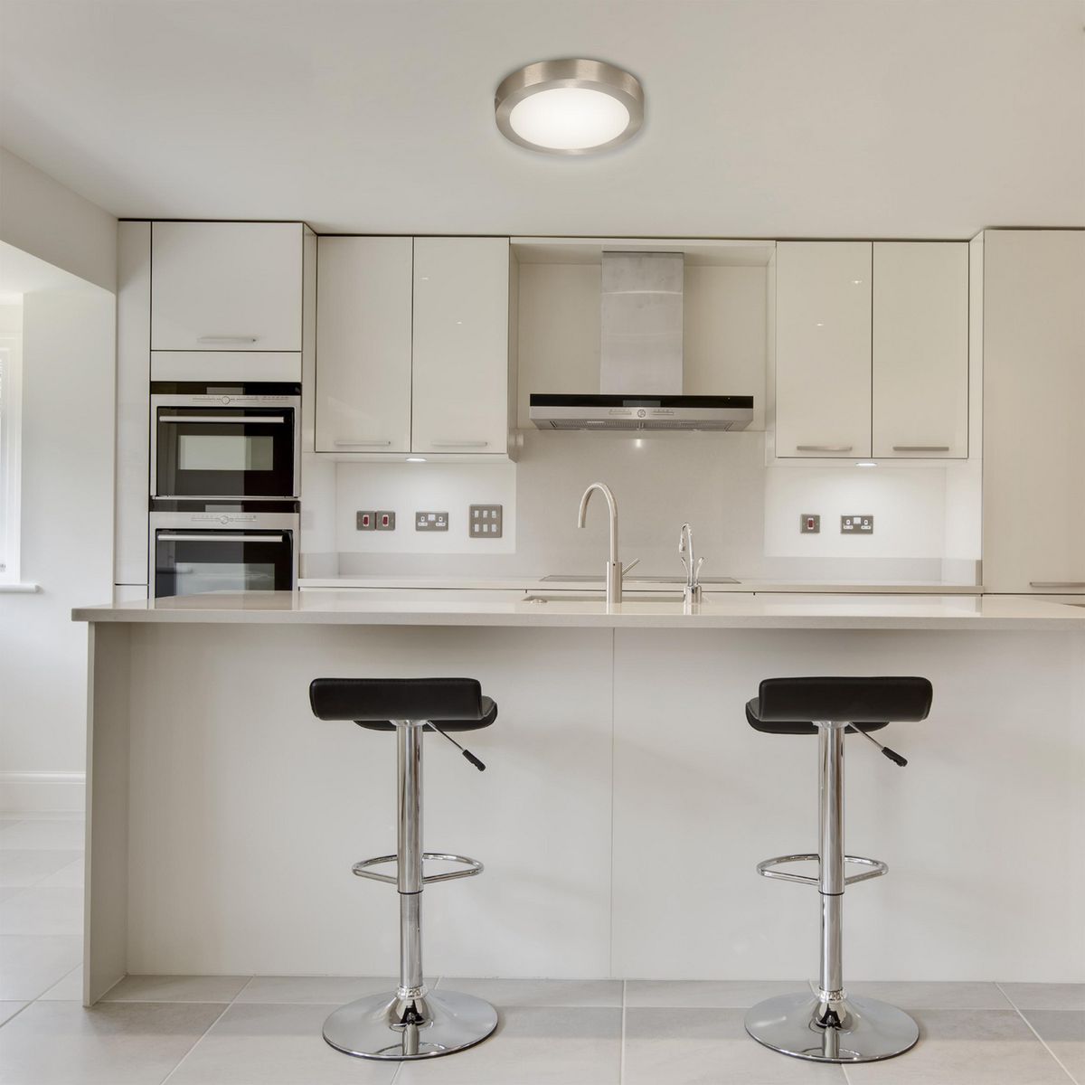 JUST HOME COLLECTION - Plafón Led Manzoni Ln Satinado