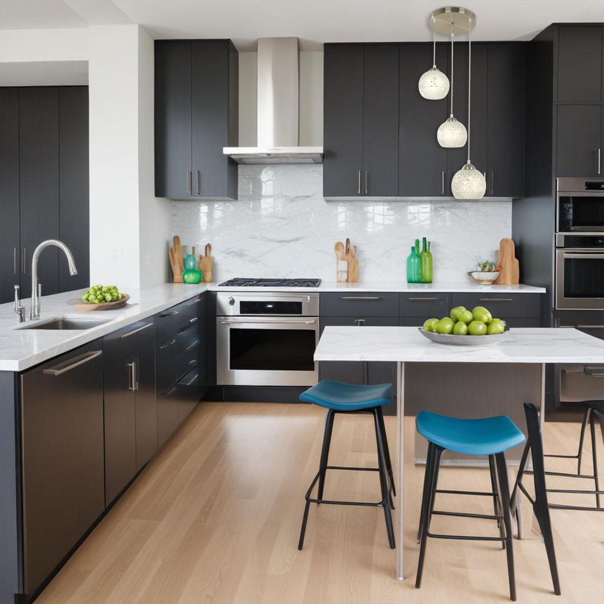 JUST HOME COLLECTION - Lámpara Colgante Metal Blanco