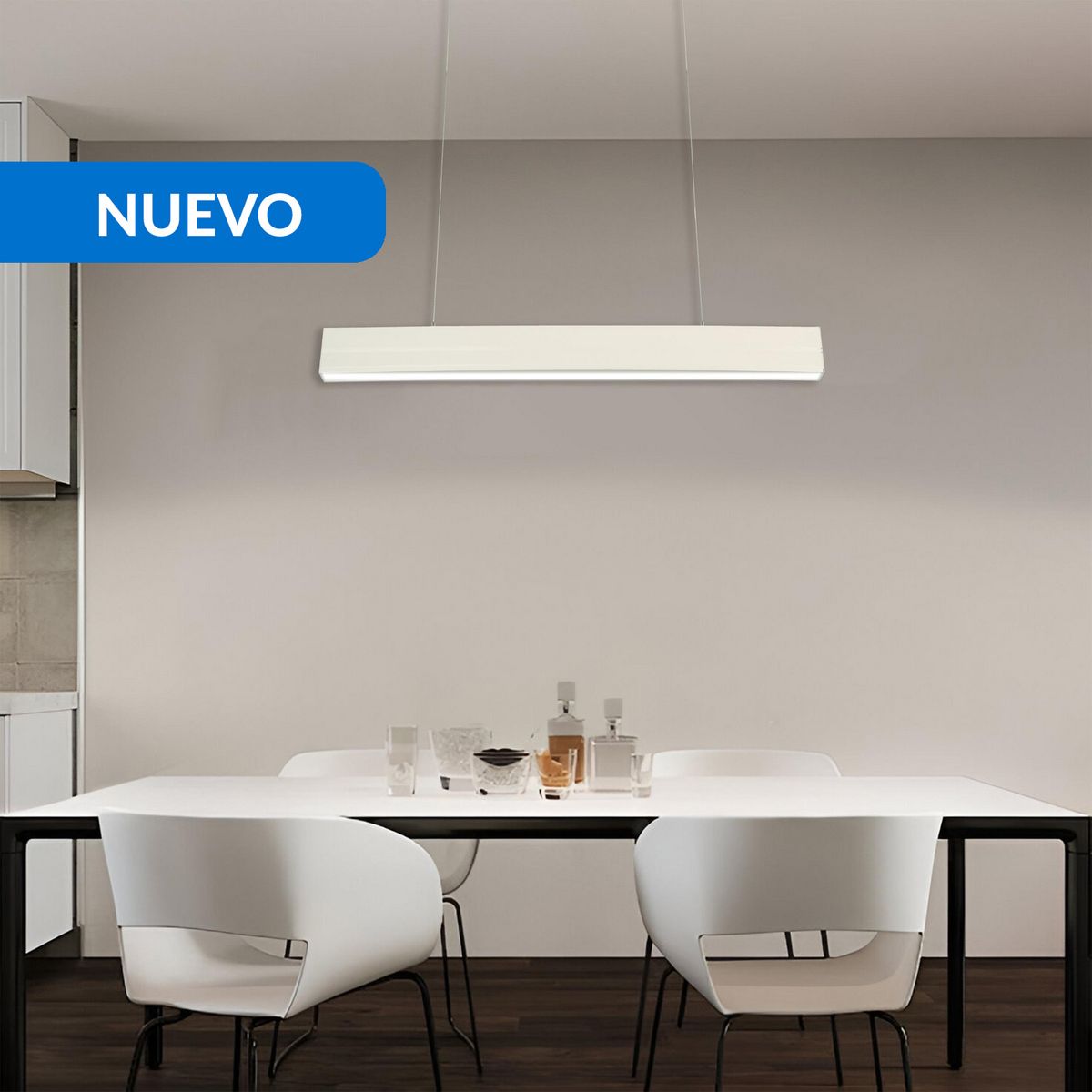 JUST HOME COLLECTION - Lámpara Colgante Plástico Blanco