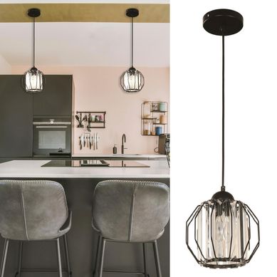 Lmpara Colgar Fiori 1L E27 Negro