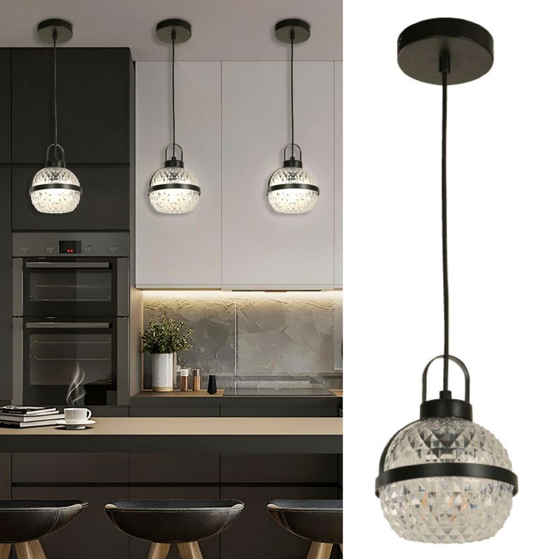 JUST HOME COLLECTION - Lámpara Colgar Lungo 1L E27 Negro