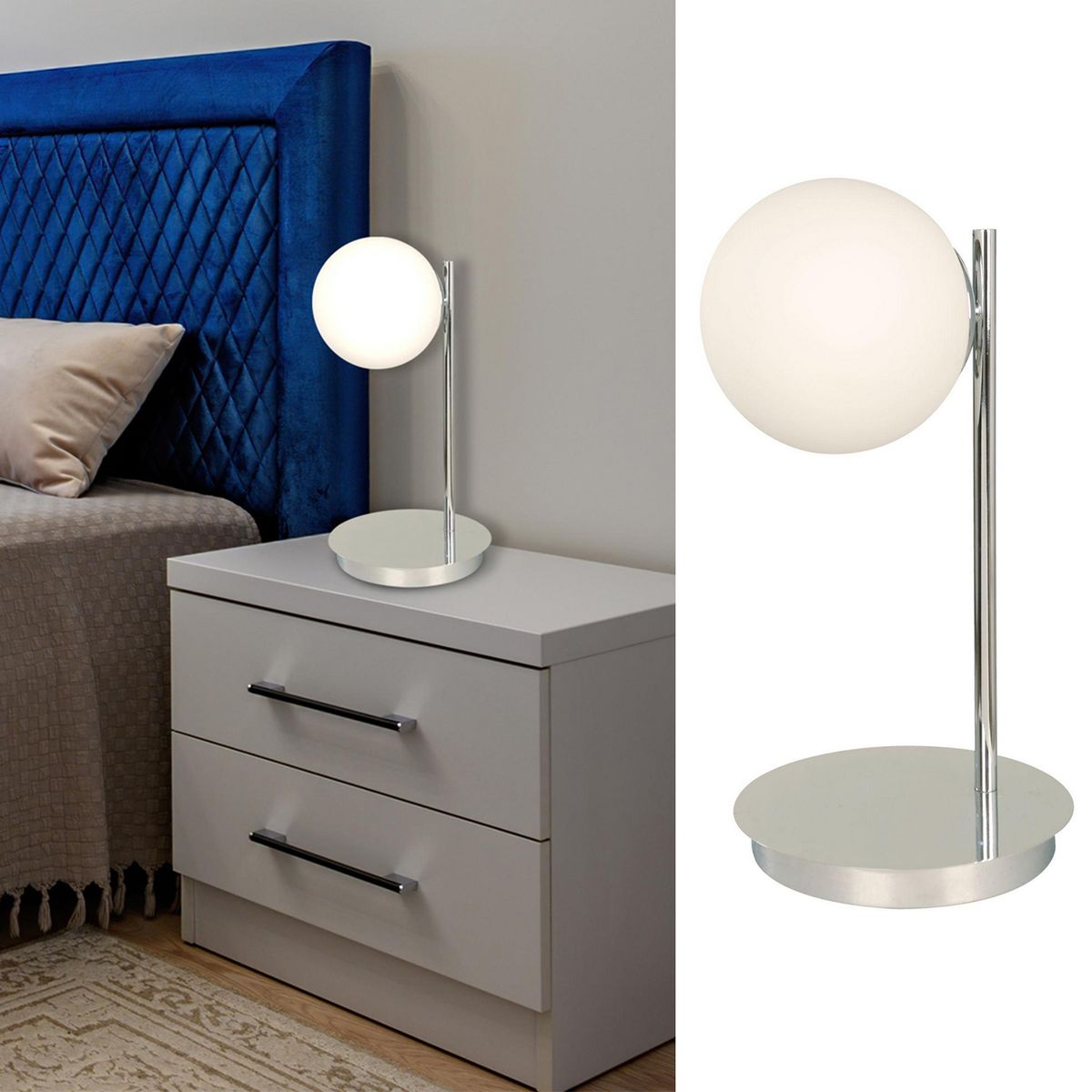 JUST HOME COLLECTION - Lámpara Mesa Celio Gris 20x38.5 cm