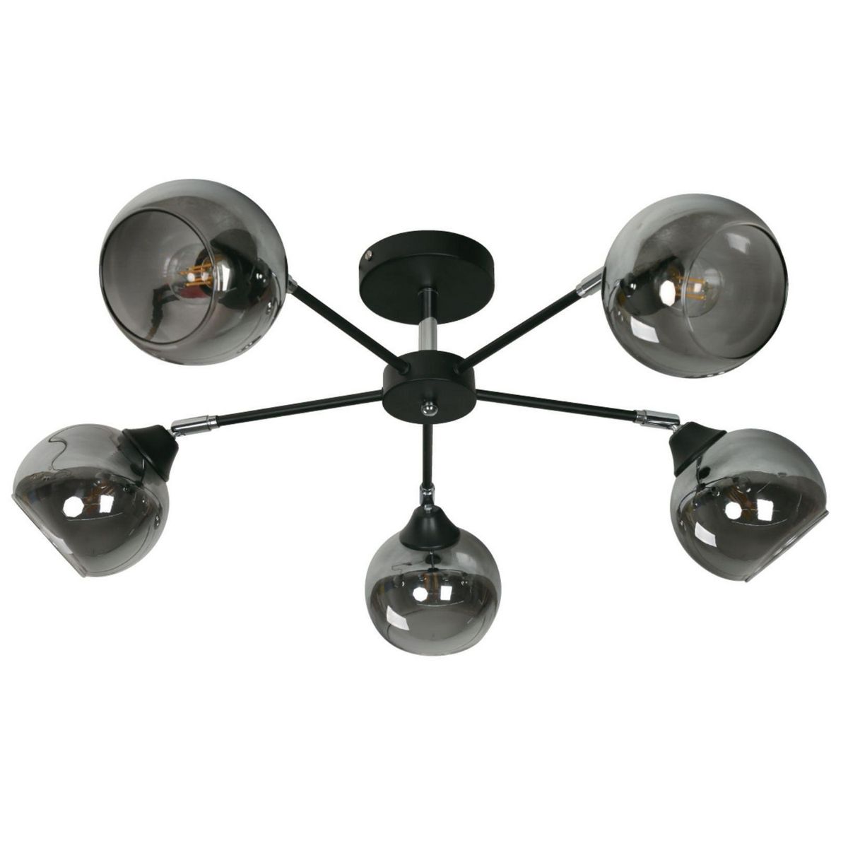 JUST HOME COLLECTION - Lámpara Techo Metal Negro