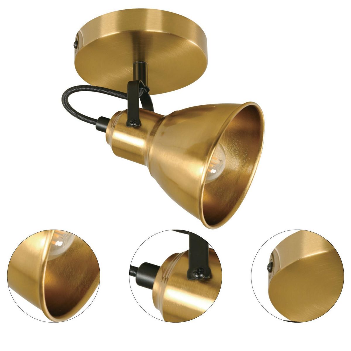 JUST HOME COLLECTION - Apliqué Parione Bronce Café 12 cm