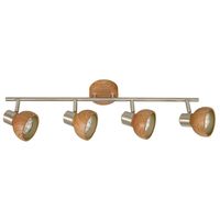 Barra Led Madera Café