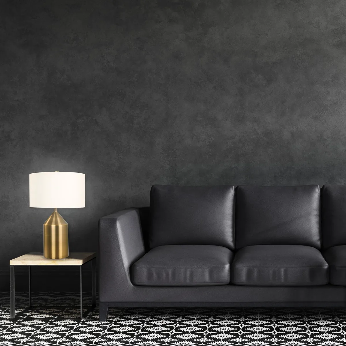 JUST HOME COLLECTION - Lámpara Mesa Tiber Amarillo 33x61.5 cm