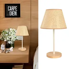 JUST HOME COLLECTION - Lámpara Mesa Oran 1L E27 Blanco/Natural