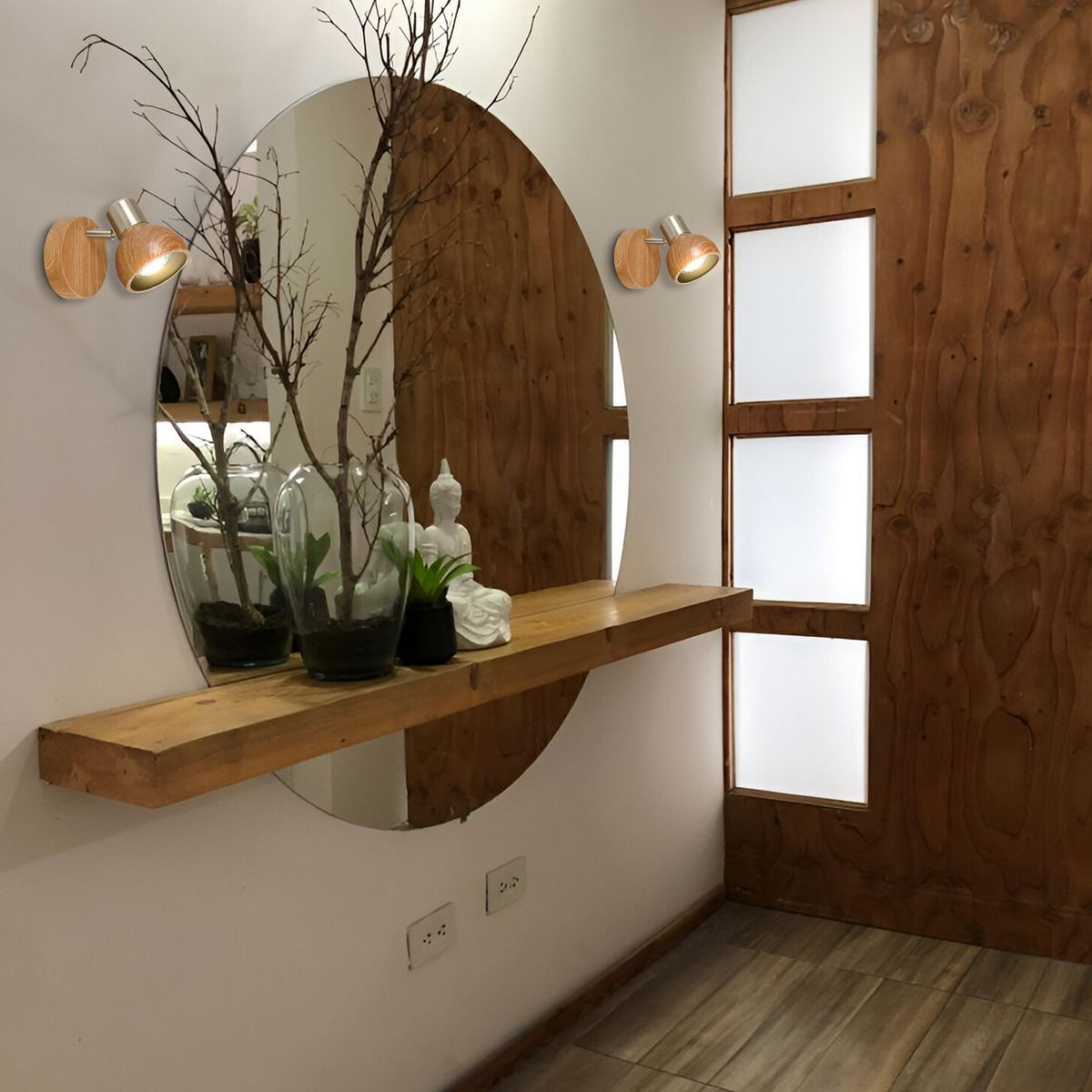 JUST HOME COLLECTION - Apliqué Montés Madera Café