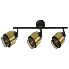 JUST HOME COLLECTION - Barra Luigi 3L E27 Negro/Dorado