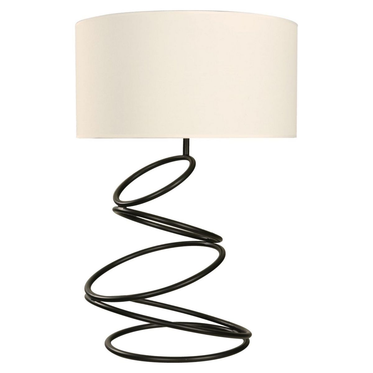 JUST HOME COLLECTION - Lámpara Mesa Espiral Negro 38x64 cm