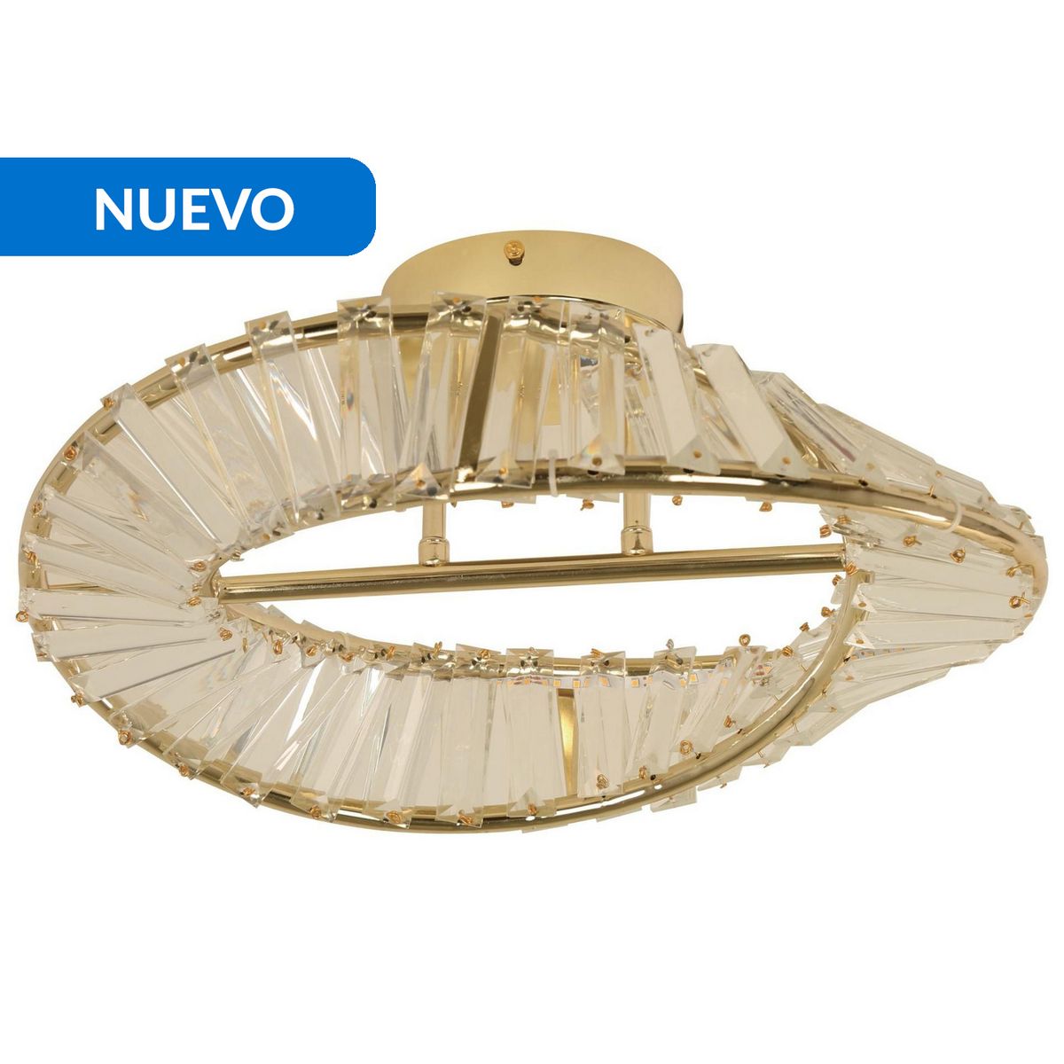 JUST HOME COLLECTION - Lámpara Techo Cristal Beige