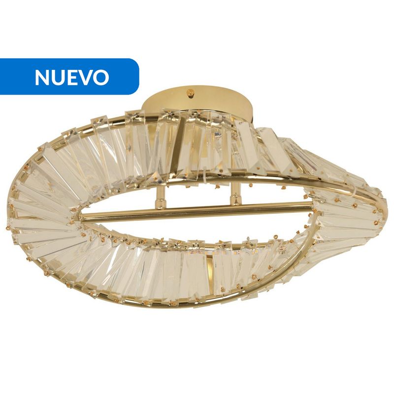 JUST HOME COLLECTION - Lámpara Techo Cristal Beige 39.5 cm
