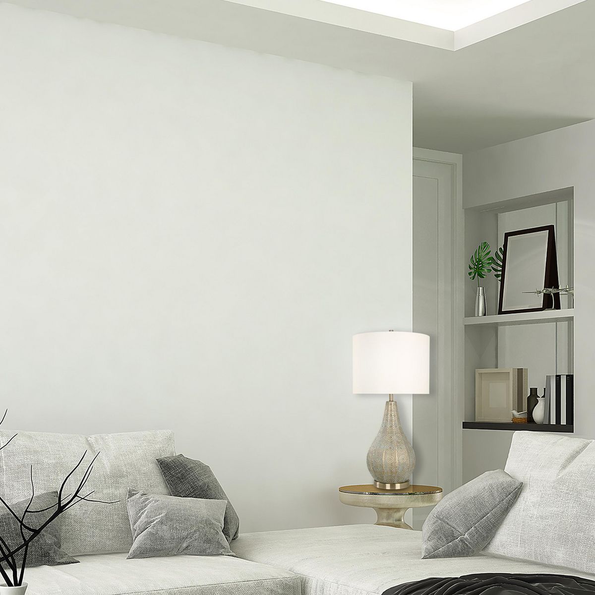 JUST HOME COLLECTION - Lámpara Mesa Veneto Amarillo 38x77.5 cm